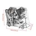 Double Stroller Rain Cover, Rain Cover for Double Tandem Stroller, Big Size Universal Rain and Wind Cover