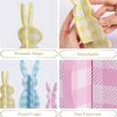 Valery Madelyn Easter Decorations, Bunny Decor Table Centerpiece, 3 Pcs Wooden Easter Decor Indoor, Cute Bunny Decorations for Table Shelf Tiered Tray Home Livingroom Kitchen Bedroom, 5-8 inch