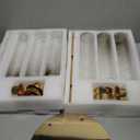 Hurricane Glass Taper Candle Holders: 6 Arm Gold Candelabra Candlestick Holders 24" Tall Candle Holder Candlestick Hurricane Large Gold Candle Holders with Removable Glass Cover Wedding Party Home