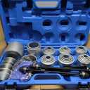 50Pcs Pull and Press Sleeve Kit, Bushing Press Kit for Most Engine Cars | Universal Bearing Bushing Seal Removal Installation Tool Kit 5 Pulling Spindles with Gloves Toolbox
