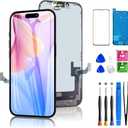 for iPhone 16e Screen Replacement 6.1 Inch, Diykitpl 3D Touch LCD Digitizer Screen for A3212, A3408, A3410, A3409 with Repair Tools Kit+Screen Protector+Waterproof Frame