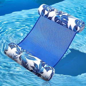 Lunmon Pool Floats Foam Hammock for Adults Large Non Inflatable Swim Noodles Bag Water Floating Bag Lounge Chairs PVC Bean Quick-Drying Mesh Fabric Fun Accessories Summer Beach Party