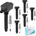 UF807 Ignition Coil Pack Set of 6 & 93175 Spark Plugs (3.6L V6 Only) For Chrysler Pacifica Voyager for Dodge Durango Jeep Gladiator Grand Cherokee Wrangler Ram 1500 68223569AB 0221504032 LKR7DIX-11S