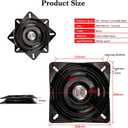 12 Inch Bar Stool Swivel Plate Replacement 360 Degree Swivel Square Turntable Base 12 Inch Ball Bearing Swivel for Swivel Chairs, bar Chairs, Rotating Brackets and More