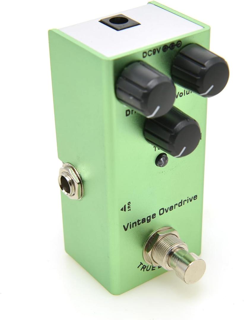 Electric Guitar Effects Pedal Mini Single Type DC 9V True Bypass (Vintage Overdrive) Green