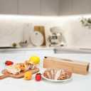 Plastic Wrap Dispenser with Cutter,Cling Wrap with Slide Cutter for Kitchen Storage Organization Holder for 12" Roll