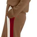 XIEERDUO Matching Sets 2 Piece Chocolate Brown Fall Clothes Vacation Outfits for Women 2025 Women's Winter Clothing Comfy Sets Caramel M
