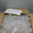 48 piece Stemless Unbreakable Crystal Clear Plastic Glasses Set of 48 Small (10 Ounce - Gold Rim)