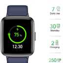 LIVIKEY Fitness Tracker Watch with Heart Rate Monitor, Activity Tracker with Pedometer, Sleep Monitor, Calories & Step Counter, IP68 Waterproof Smart Watches for Women Men Fitness Watch for Sports, Navy Blue