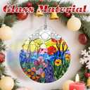 Stained Glass Ornament, Wildflowers Christmas Ornaments, Christmas Decorations for Tree, Holiday Ornament, Flower Themed Gifts, Holiday Party Gifts, Gift Ideas & Xmas Gift
