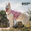 OneTigris Tough Dog Collars, Tactical Dog Collar with Handle, Milltary Adjustable Dog Collar with Heavy Duty Metal Buckle for Training (Large,Pink)