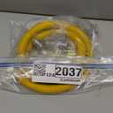 AMI PARTS 48" Flexible Gas Line Kit Yellow Coated, Gas Hose Connector Kit for Dryer, Stove, Water Heater,5/8" OD(1/2" ID) Stainless Steel Gas Line with Connector 1/2" MIP &1/2"FIP & 3/4"MIP Fitting