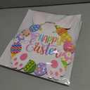 3 x Happy Easter Door Decoration Wooden Bunny Wreath for Front Door Sign Rabbit Egg Wreath Hanging for Home Wall Decor Easter Party Outdoor Indoor Supply