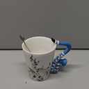 Saxophone Novelty Mug Unique Musical Gift Coffee Cup with Saxophone Handle Design & Spoon, Great Gifts for Music Teachers,Holidays,Mother's Day,Fathers Day,Men,Woman