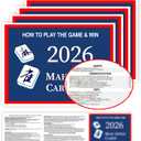 Mahjong Cards 2026, 4 PCS Mah Jongg Cards Large Print, Easy to Read Mah Jong Rule Guide Mahjong Accessories and Gifts for Women Man Mahjong Beginners