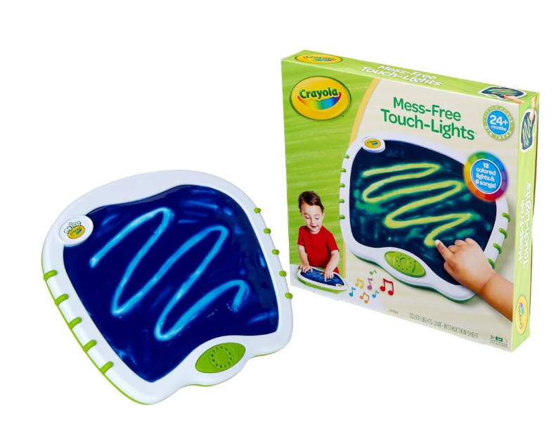 Crayola Toddler Touch Lights, Musical Sensory Toys for Toddlers, Holiday, Light Up Drawing Pad, Mess Free Painting, Travel Activity, 2+