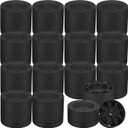 Treela Set of 16 Round Bed Risers Heavy Duty Furniture Risers Lifts Height 1.44 Inch 2.4Inch for Desk Legs Bed Table for Chair Sofa Mattress(Black)