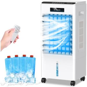 Portable Air Conditioners, 3-IN-1 Evaporative Swamp Air Cooler 8L, Windowless Portable AC with Remote, Fast Cooling, 7H Timer, Oscillation 90, 3 Modes Air Conditioner Portable for bedroom, office
