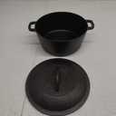 COMMERCIAL CHEF 5 Quart Cast Iron Dutch Oven with Dome Lid & Handles, Preseasoned