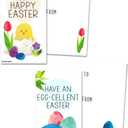 Nerdy Words Mini Easter Gift Tags (Wallet-Sized Cards with Tiny Envelopes) for Family Friends and Classroom Handouts (Set of 32)