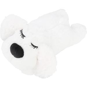Toys Interactive Stuffed Animal Heartbeat Plush Toy for Pet Behavioral Sleep Calming Aid (White)