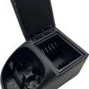 MOOSUN Universal Truck Seat/Bench Contractor Center Console Business Organizer and Storage with Cup Holders and Padded Top Lid for Armrest