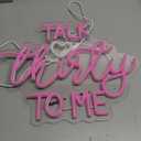 Talk Thirty To Me Neon Sign, Dimmable LED 30th Birthday Neon Sign for Wall Decor, 30th Birthday Decorations for Her Gifts, USB Neon Sign for Birthday Anniversary Home Wall Decor Party Wall 6.1"L x 15.7"W