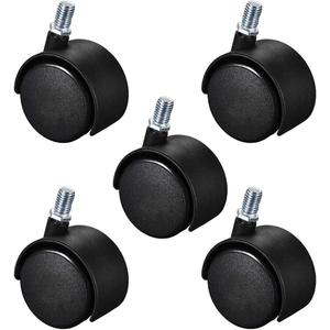uxcell Furniture Casters 2 Inch Nylon M10 x 15mm Threaded Stem Swivel Caster Wheels, 38lb Capacity Each Wheel, 5 Pcs