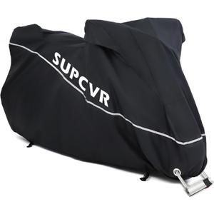 Motorcycle Cover Heavy Duty & Durable,All-Season Waterproof,UV-Proof,Windproof,Anti-Theft with Reflective Strips,Fits Harley Davidson,Honda,KTM,BMW,V-Strom,Suitable for Motorcycles Up to 104"