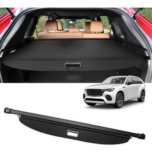 Cargo Cover for Mazda CX-70 CX70 2024 2025 2026 Accessories Retractable Trunk Cover Security Shielding Shade Cargo Luggage Cover Trunk Privacy Protection (Carbon Fiber Texture)