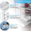 UPGRADED WD28X34744 WD28X26099 WD28X28918 WD28X22659 GDF510PSM0SS Dishwasher Lower Rack Compatible with GE Dishwasher Rack Parts WD28X34744 GDF510PSD1SS GE Dishwasher Rack Replacement Part with Wheel
