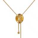 Western Cowgirl Hat Necklace for Women, Adjustable Long Chain Y Necklaces Trendy Cowboy PendantBolo Tie Country Jewelry Accessories Gifts (Gold)