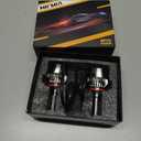 Bulb 6500K Cool White 60000LM 900% Brighter, 1:1 Beam Plug and Play IP68 Waterproof Off-Road Lights, Pack of 2