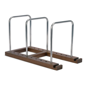 Walnut Wood Vinyl Record Stand, 3-Tier LP Organizer for 75 Records, Adjustable Record Holder for Living Room or Bedroom Decor