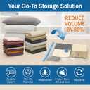 4 Pack Hanging Vacuum Storage Bags for Jackets, Clothes, Suits and Dresses  Vacuum Sealed Compression Bags with Hand Pump  Space Saver Storage Bags for Moving, Travel & Organization (2S & 2L)