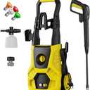 Electric Pressure Washer 5000 PSI 3.0 GPM High Power Washer with 4 Nozzles, 35FT Power Cord, Cleaning Machine with Foam Cannon for Cars Fences Driveways Patios Home Cleaning