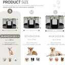 Rest-Eazzzy Dog Playpen, Foldable Kitten Playpen for Medium Dogs, Portable Pet Puppy Playpen with Removable Shade Cover, Indoor Outdoor Travel Camping Use for Small Pets with Carrying Case (S, Grey)