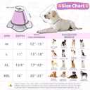Soft Dog Cone Collar After Surgery Recovery,Adjustable E-Collar with Removable Shield,Lightweight,Breathable Anti-Licking Protective Cone for Large,Medium,Small Pets (Rose Pink, L (Neck:15.5''-19'')