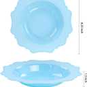 COLOSUS Light Blue Plastic Party Bowls (60 Pack) 12 Oz Disposable Soup/Salad Bowl, Fancy Shatterproof Dinnerware for Easter, Catering, Holidays, Weddings, and Everyday Use