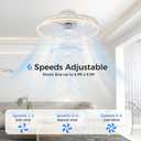 29" Ceiling Fan with Light and Remote, Low Profile Ceiling Fan with Light, 6 Wind Speeds and Smart 3 Light Color Flush Mount Fan for Bedroom, Kids Room and Living Room