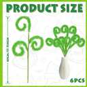 TBD 6Pcs Green Furry Christmas Ornaments Christmas Decorations Christmas Tree Toppers Picks, Green Fuzzy Plush Twigs, Bendable Tree Decor