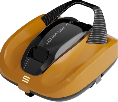 Starrybot Cordless Robotic Pool Cleaner, Portable Swimming Robotic Pool Vacuum Self-Parking Technology, Ideal for Above-Ground Pools ;Yellow