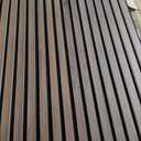 Art3d 4 Pack 47.2 x 23.6in. Wood Slat Acoustic Panels for Wall and Ceiling - 3D Fluted Sound Absorbing Panel with Wood Finish - Dark Walnut