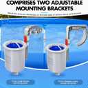 DeeprClean Above Ground Pool Surface Skimmer, Automatic Pool Skimmer for Top of Water, Wall Mount Surface Skimmer with Removable Skimmer Basket, Floating Pool Filter Pool Cleaning Maintenance Kit