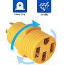 NEMA L14-30P to 14-50R RV Generator Adapter, 30 Amp to 50 Amp Twist Locking Generator, 4 Prong Outlet Heavy Duty for RV Trailer Camper Generator EV Tesla Level 2 Charging