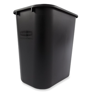 B&M Rubbermaid 295600Bk Deskside Plastic Wastebasket, Rectangular, 7 Gal, Black (Pack of 10)