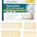Hydrocolloid Gel Blister Bandages for Feet - 40ct Waterproof Adhesive Blister Bandages, Blisters Prevention Invisible Cushions for Heel, Foot, Toe, Feet Variety Pack