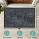 Barnyard Designs Premium Gray Non-Slip Door Mat (24" x 36", 2-Pack)