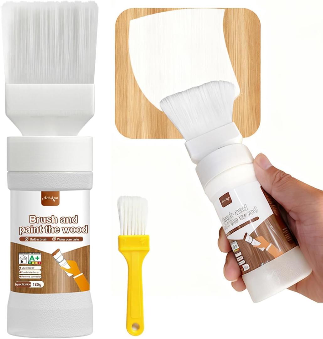 White Paint, Touch-Up Paint for Furniture, Cabinets, Wood, Metal No Sanding, Fast Drying, Water Based Multi Surface, 6.35 oz