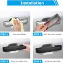 Exterior Door Handle Cover Compatible for Ford F150 2021 2022 2023 2024 Accessories Door Handle Protector Trim (with Key Hole and 2 Auto Sensor Holes, Matte Black)